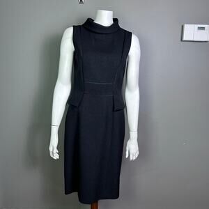 David Meister dress size 4 black Jackie O office suiting Corpcore classy modest